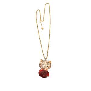 Betsy Johnson Hello‎ Kitty long 28” gold chain.